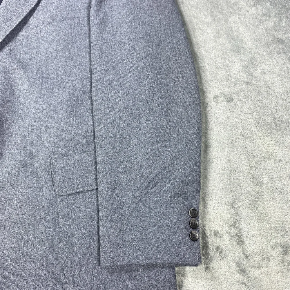 Vintage Levis Action Suit Blazer Mens 44R Gray Two Button Sport Coat Jacket 70s